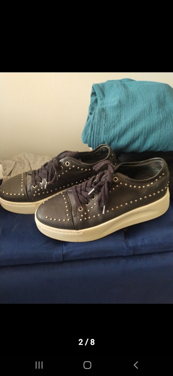 Siyah Platform Kadın Spor Ayakkabı - Görsel 2