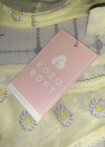 Sarı Çiçek Desenli Midi Sütyen Takımı - Görsel 4