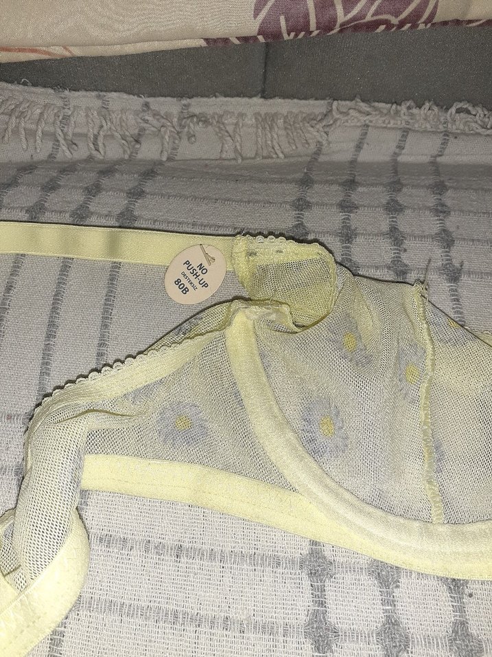 Sarı Çiçek Desenli Midi Sütyen Takımı - Görsel 5