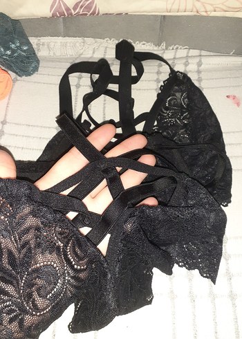 Siyah Gotik Dantel Mini Sütyen Takımı - Görsel 7