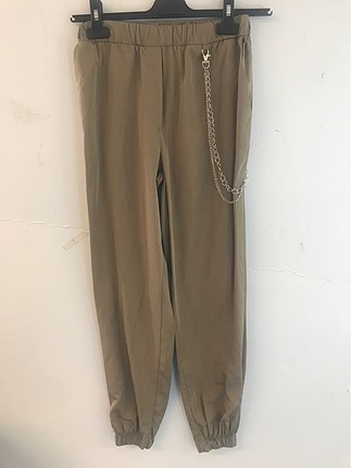 Olive renk jogger zincirli pantolon