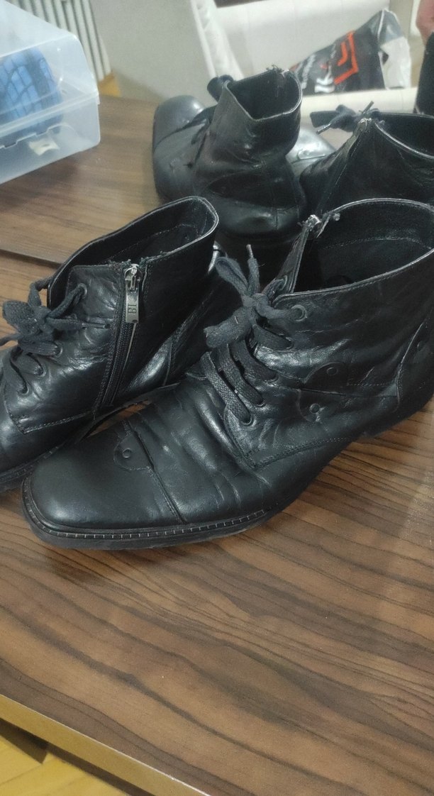 Klasik Siyah Deri Erkek Bot - Görsel 4