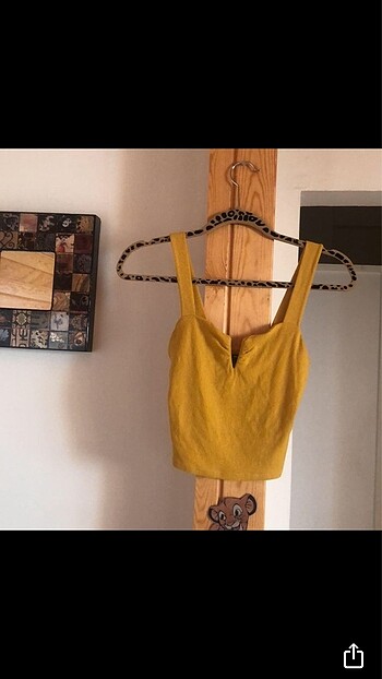 Bershka Hardal Askılı Crop