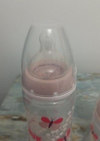 NUK Isı Göstergeli Pembe Bebek Biberon Seti - Görsel 3