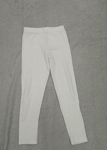 Beyaz Kız Çocuk Dar Kesim Tayt - Görsel 3