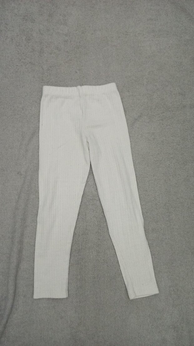 Beyaz Kız Çocuk Dar Kesim Tayt - Görsel 3