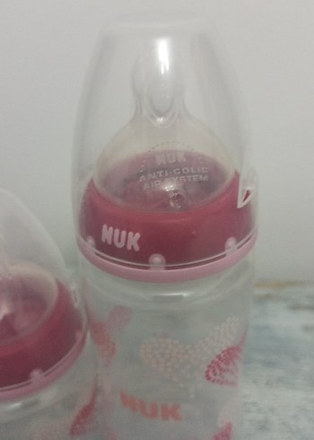 NUK Isı Göstergeli Pembe Bebek Biberon Seti - Görsel 2