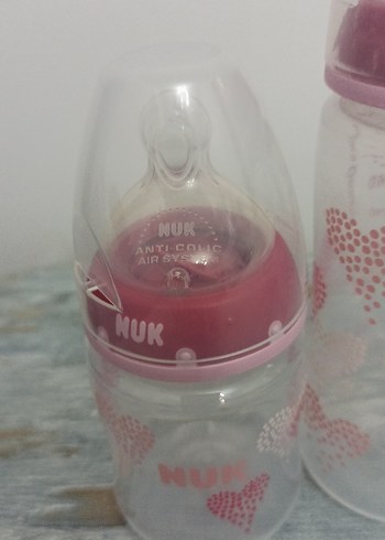 NUK Isı Göstergeli Pembe Bebek Biberon Seti - Görsel 3