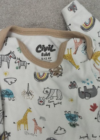 Uzun Kollu Erkek Bebek Body Seti 12 aylik - Görsel 3