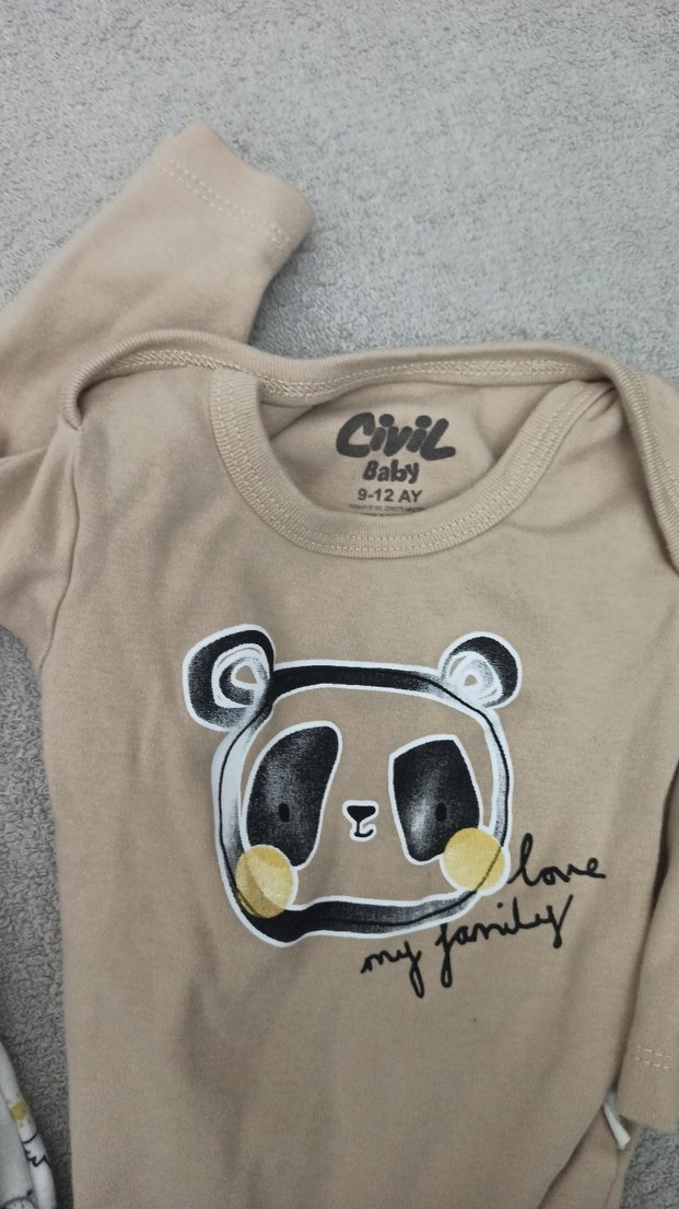 Uzun Kollu Erkek Bebek Body Seti 12 aylik - Görsel 4