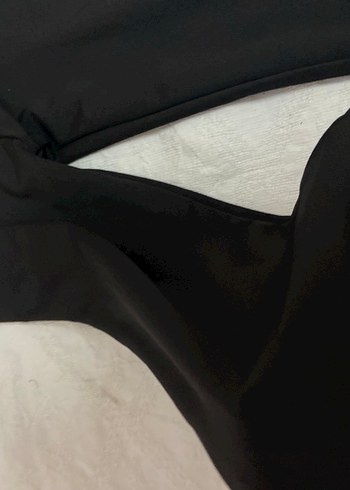 Siyah Dar Kesim Elastik Kumaş Kadın tayt likralı - Görsel 2