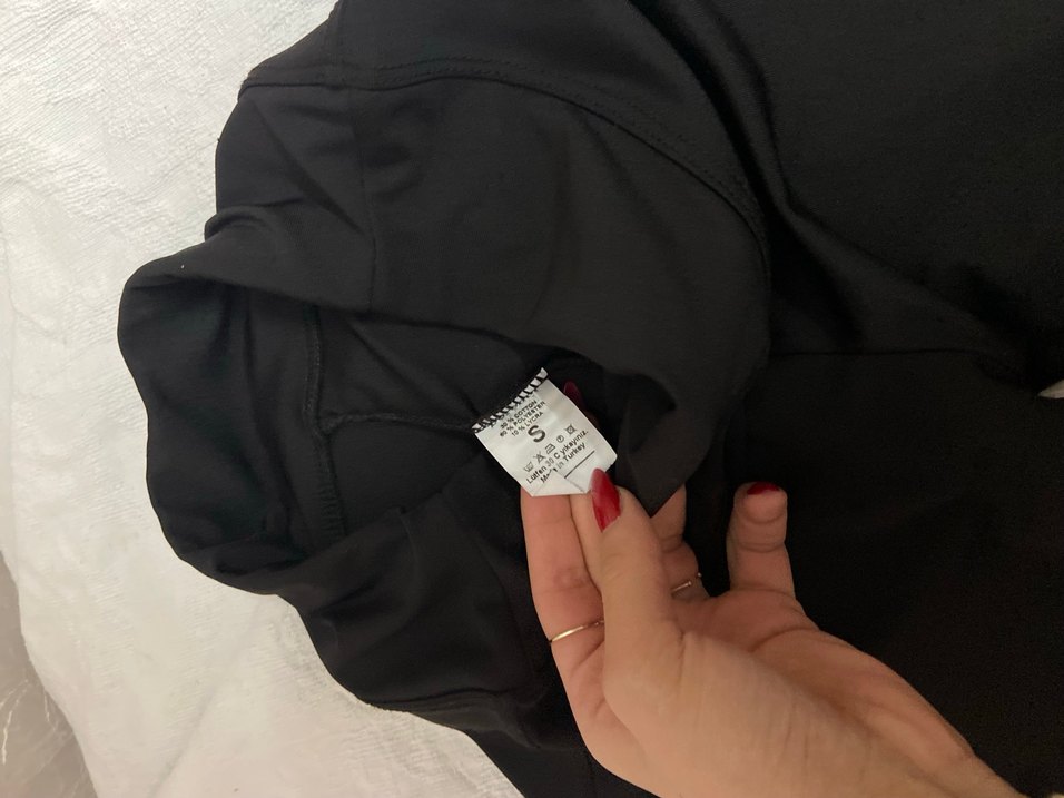 Siyah Dar Kesim Elastik Kumaş Kadın tayt likralı - Görsel 3