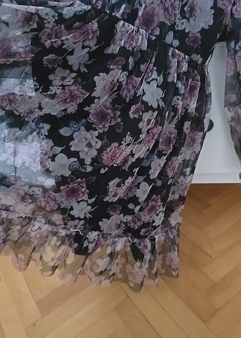 Bohem Uzun Mor Desenli Kadın Elbise - Görsel 2