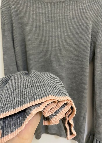 Gri Triko Kadın Kazak - Görsel 2