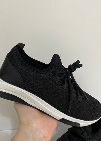 Pasyone Siyah Bağcıklı Kadın Spor Ayakkabı - Görsel 3