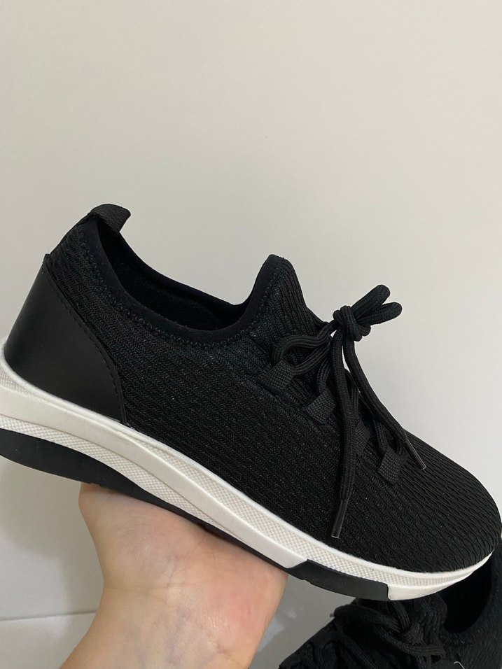 Pasyone Siyah Bağcıklı Kadın Spor Ayakkabı - Görsel 3