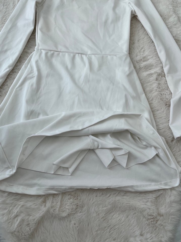 Kare yaka mini elbıse - Görsel 4