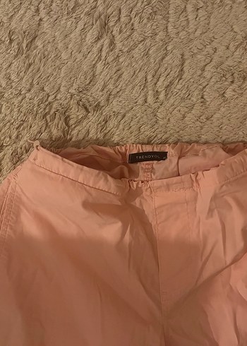 kadın Pembe Rahat Kesim Paraşüt pantolon - Görsel 4