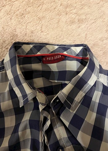 Kadın Lacivert Kareli Uzun Kollu Gömlek - Görsel 4