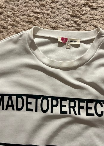 Kadın Beyaz Baskılı Uzun Kollu tişört - Görsel 2