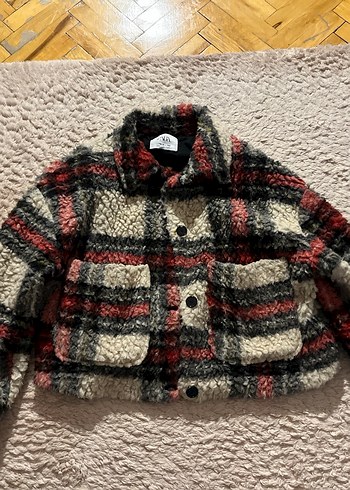 kız Çocuk  Çok Renkli Yün Kaban 13 14 yaş Zara - Görsel 2