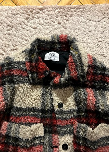 kız Çocuk  Çok Renkli Yün Kaban 13 14 yaş Zara - Görsel 3