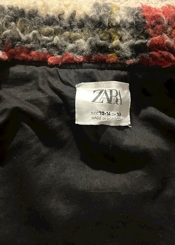 kız Çocuk  Çok Renkli Yün Kaban 13 14 yaş Zara - Görsel 5