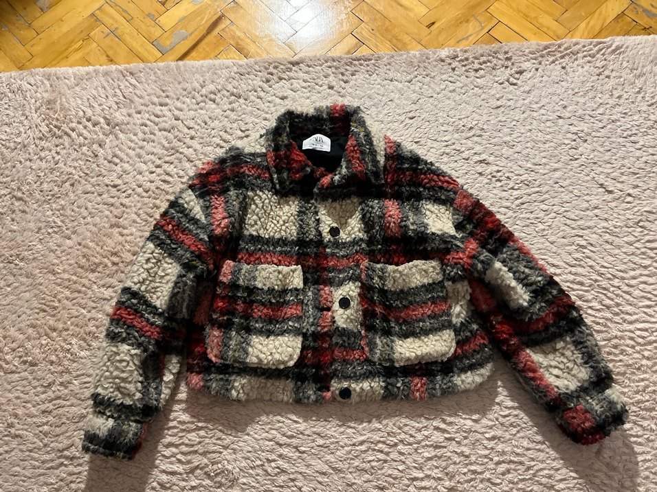 kız Çocuk  Çok Renkli Yün Kaban 13 14 yaş Zara - Görsel 2