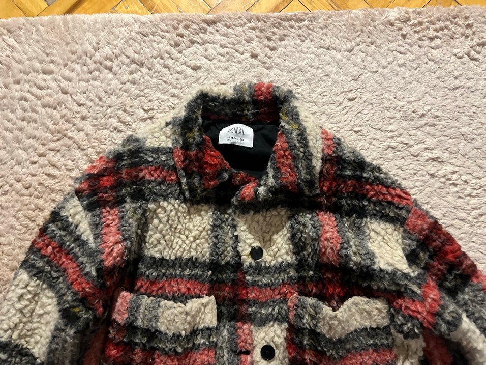 kız Çocuk  Çok Renkli Yün Kaban 13 14 yaş Zara - Görsel 3