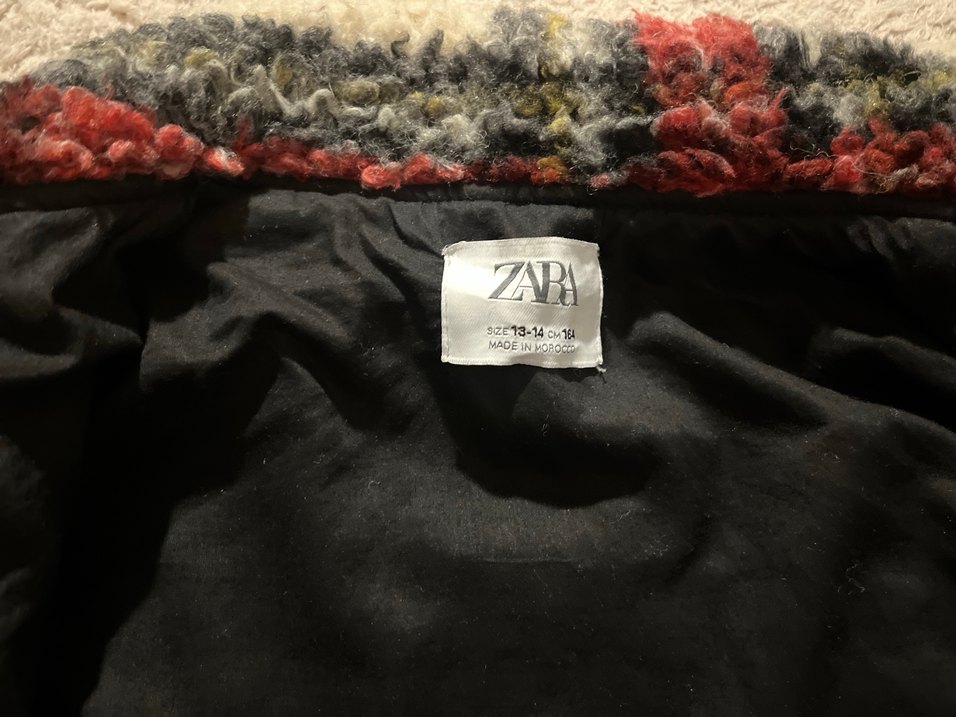 kız Çocuk  Çok Renkli Yün Kaban 13 14 yaş Zara - Görsel 5