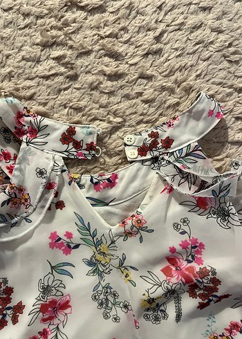 Çiçek Desenli Bohem Kız çocuk 13 14 yaş - Görsel 5