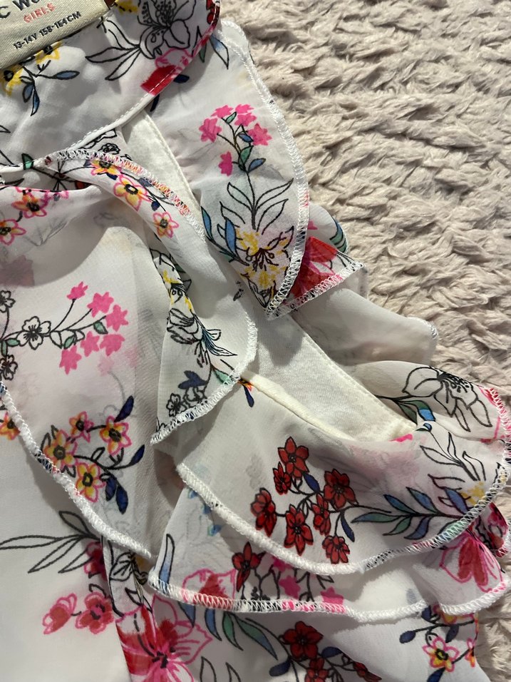 Çiçek Desenli Bohem Kız çocuk 13 14 yaş - Görsel 3