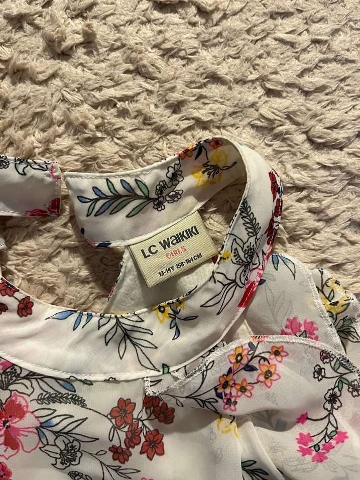 Çiçek Desenli Bohem Kız çocuk 13 14 yaş - Görsel 2