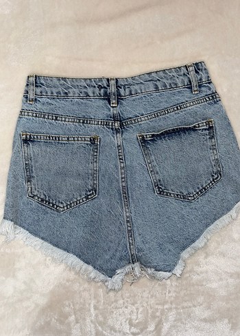 Yüksek Bel Kadın Kot Şort - Görsel 2