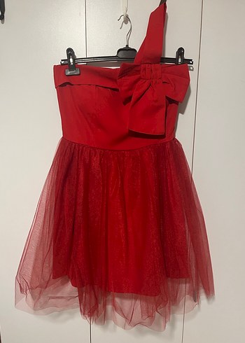 Kırmız Abiye Elbise Mezuniyet - Görsel 2