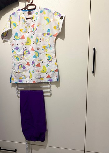 Renkli Desenli Hemşire alpaka kumaş - Görsel 4