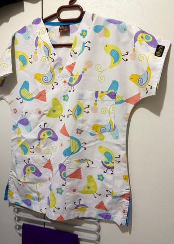 Renkli Desenli Hemşire alpaka kumaş - Görsel 3