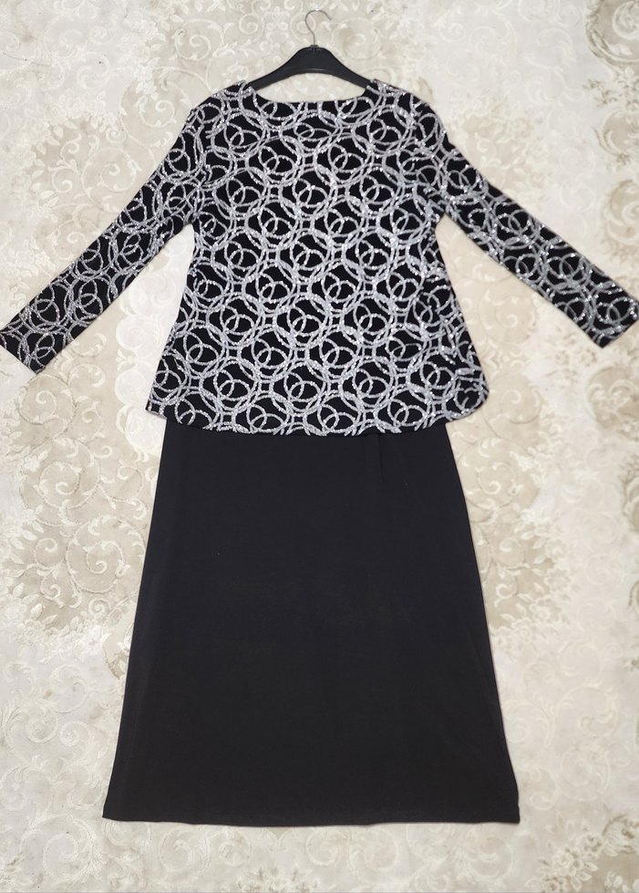 Siyah Kadın Abiye Elbise.S/M Beden - Görsel 3
