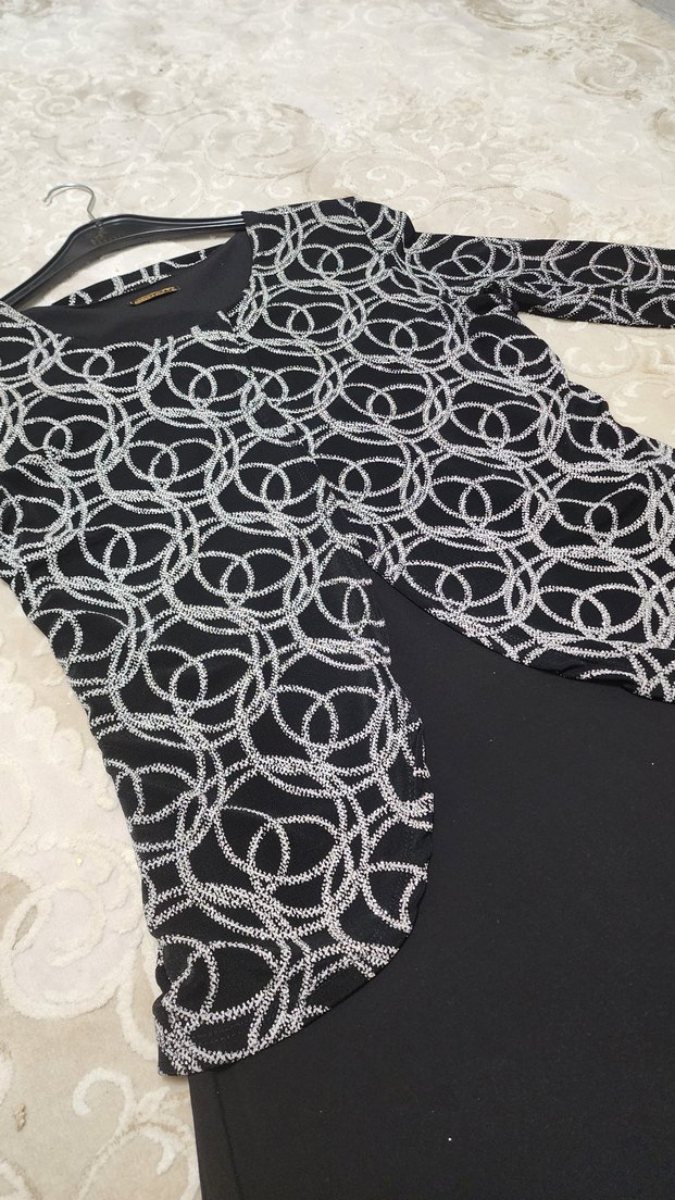 Siyah Kadın Abiye Elbise.S/M Beden - Görsel 4