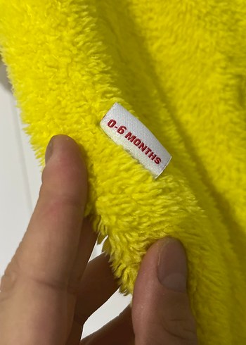 Sarı Bebek Peluş Tulum Ayıcık Detaylı - Görsel 3