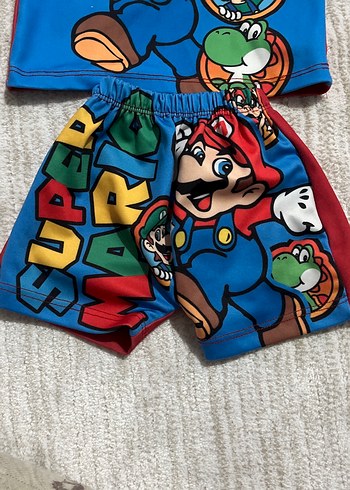 Super Mario Baskılı Erkek Çocuk Mayo Takımı - Görsel 3