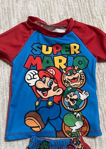Super Mario Baskılı Erkek Çocuk Mayo Takımı - Görsel 2