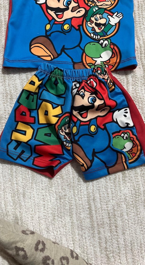 Super Mario Baskılı Erkek Çocuk Mayo Takımı - Görsel 3