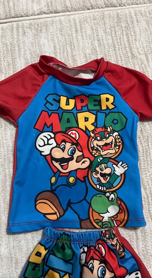 Super Mario Baskılı Erkek Çocuk Mayo Takımı - Görsel 2