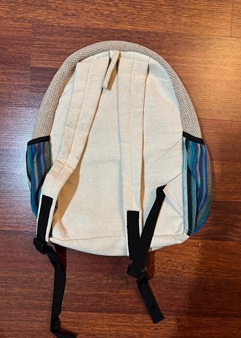 Bej Bohem Tarzı Fermuarlı Sırt Çantası - Görsel 4