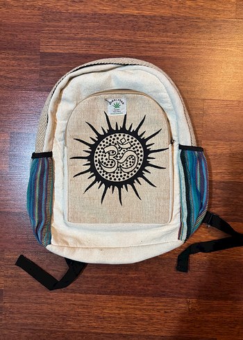 Bej Bohem Tarzı Fermuarlı Sırt Çantası - Görsel 3