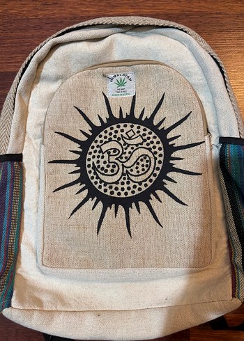 Bej Bohem Tarzı Fermuarlı Sırt Çantası - Görsel 2