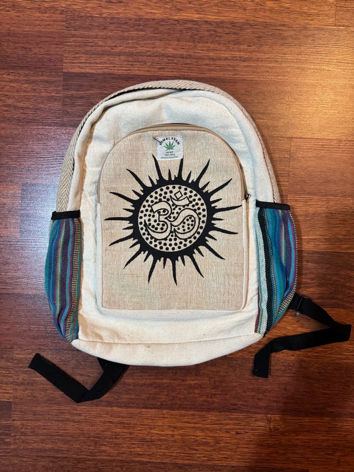 Bej Bohem Tarzı Fermuarlı Sırt Çantası - Görsel 3