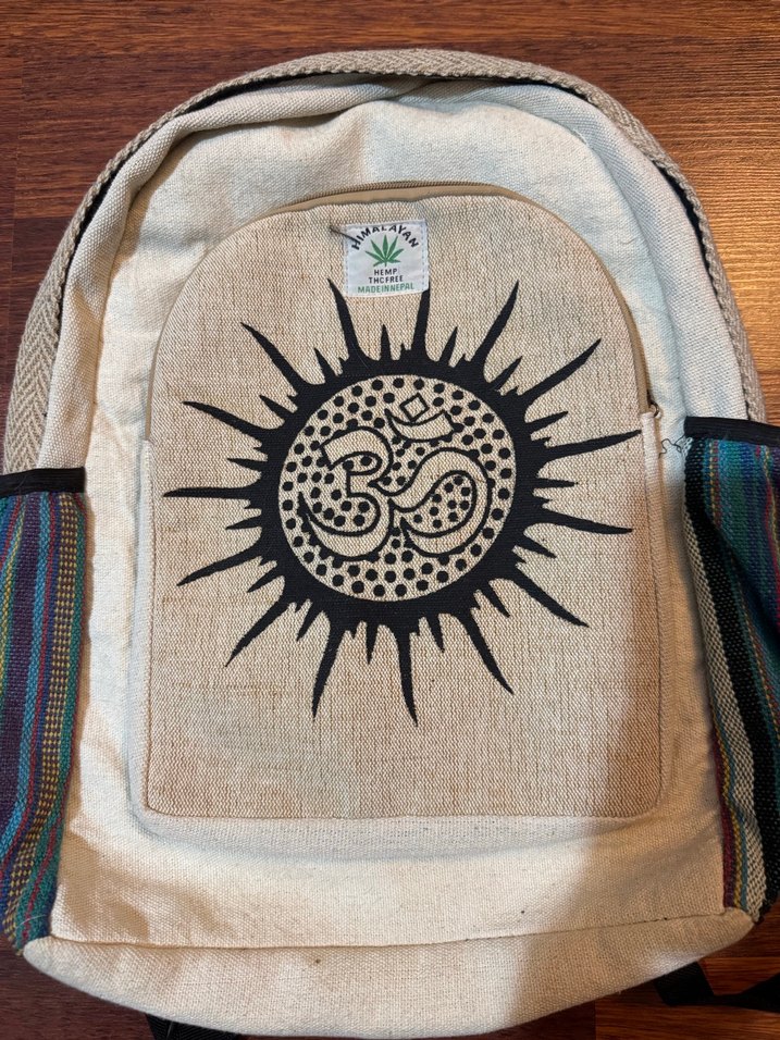 Bej Bohem Tarzı Fermuarlı Sırt Çantası - Görsel 2