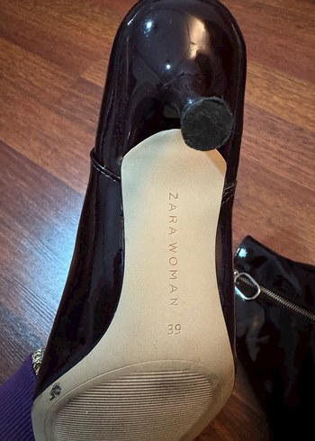 Parlak Deri Stiletto Topuklu Bot - Görsel 3